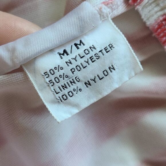 80s RARE Red White Candy Stripe Dolphin Shorts M - Picture 6 of 7